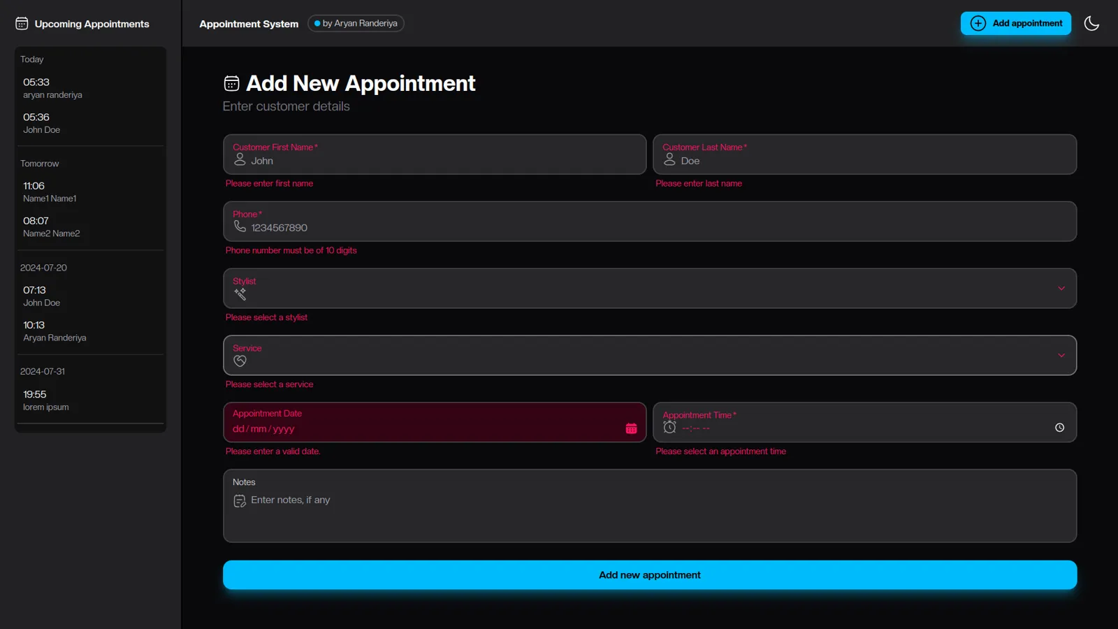 Appointment Management System screenshot 4