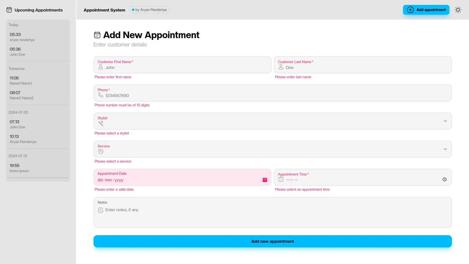 Appointment Management System screenshot 5
