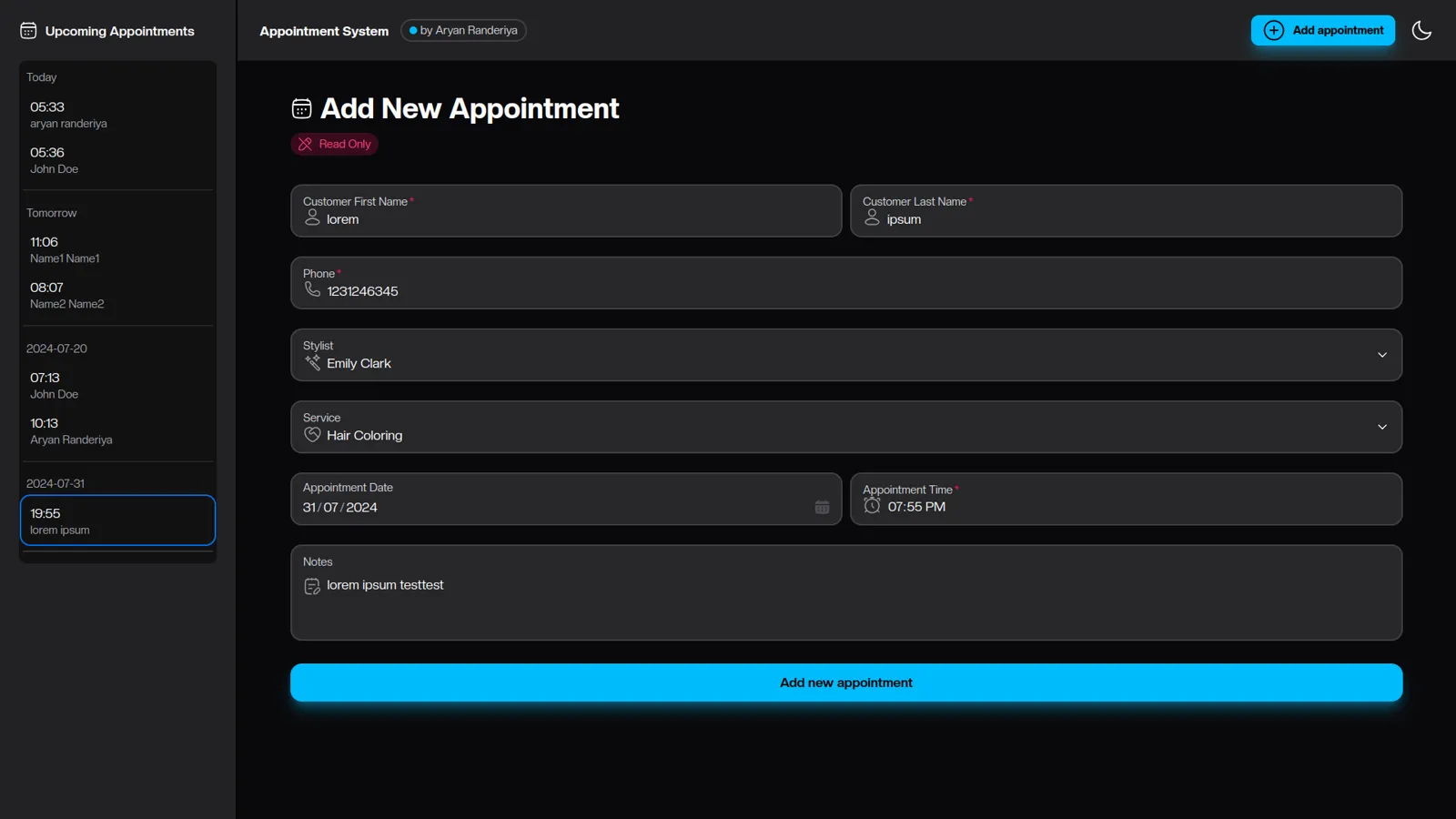 Appointment Management System screenshot 6