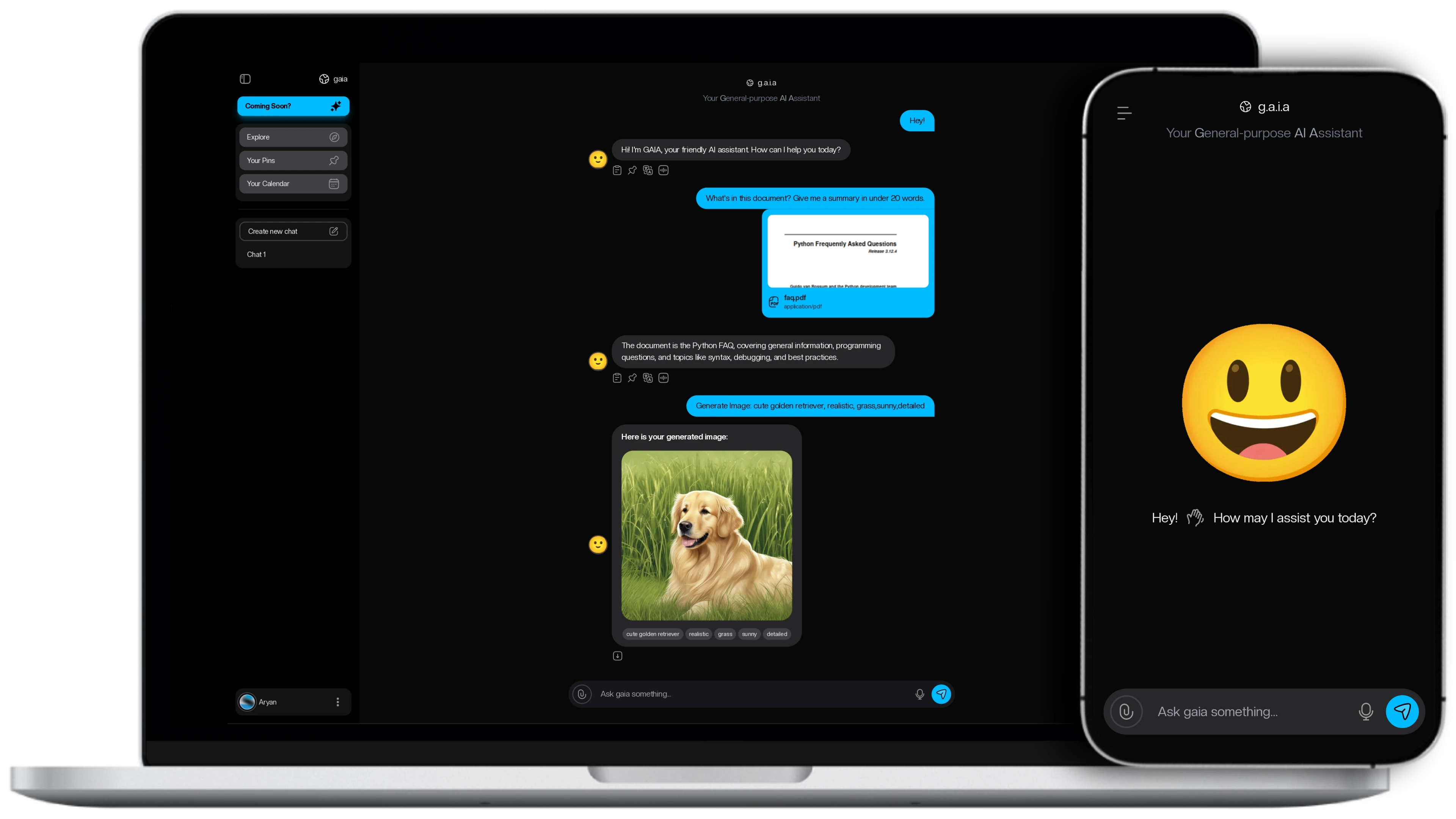 A screenshot of v0 — the first working version.