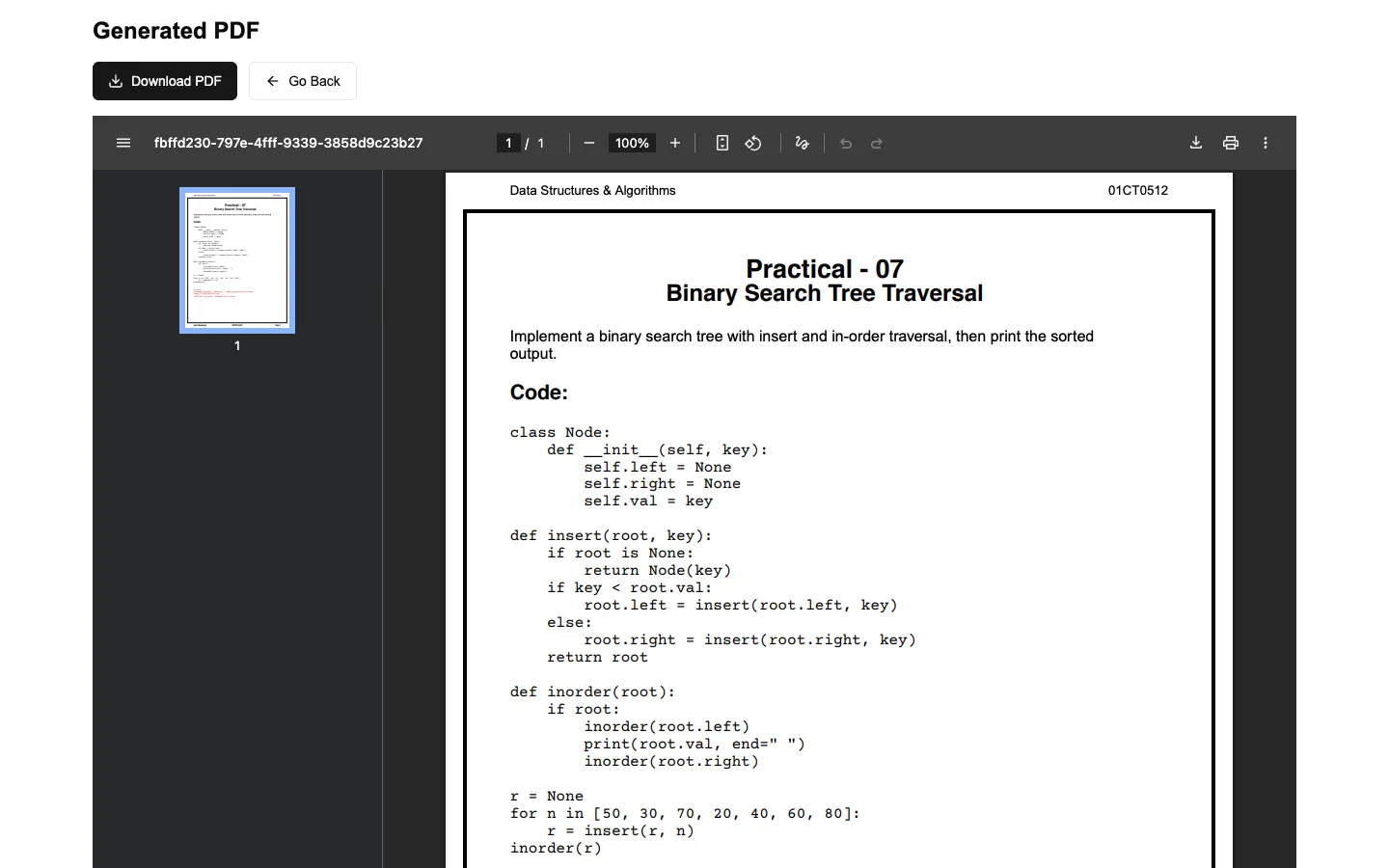 Generate PDF from Practical screenshot 5
