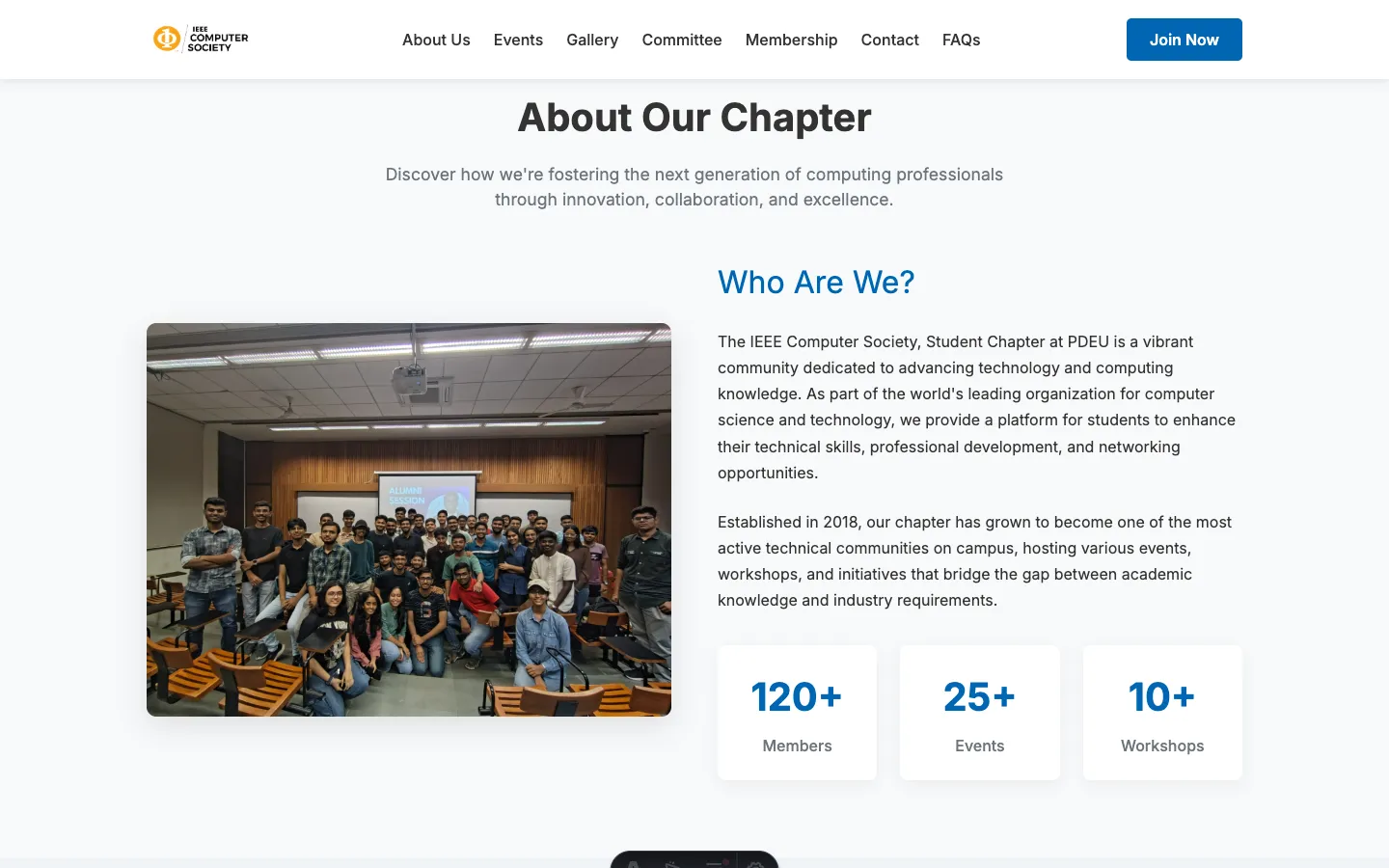 IEEE CS Club Website screenshot 3