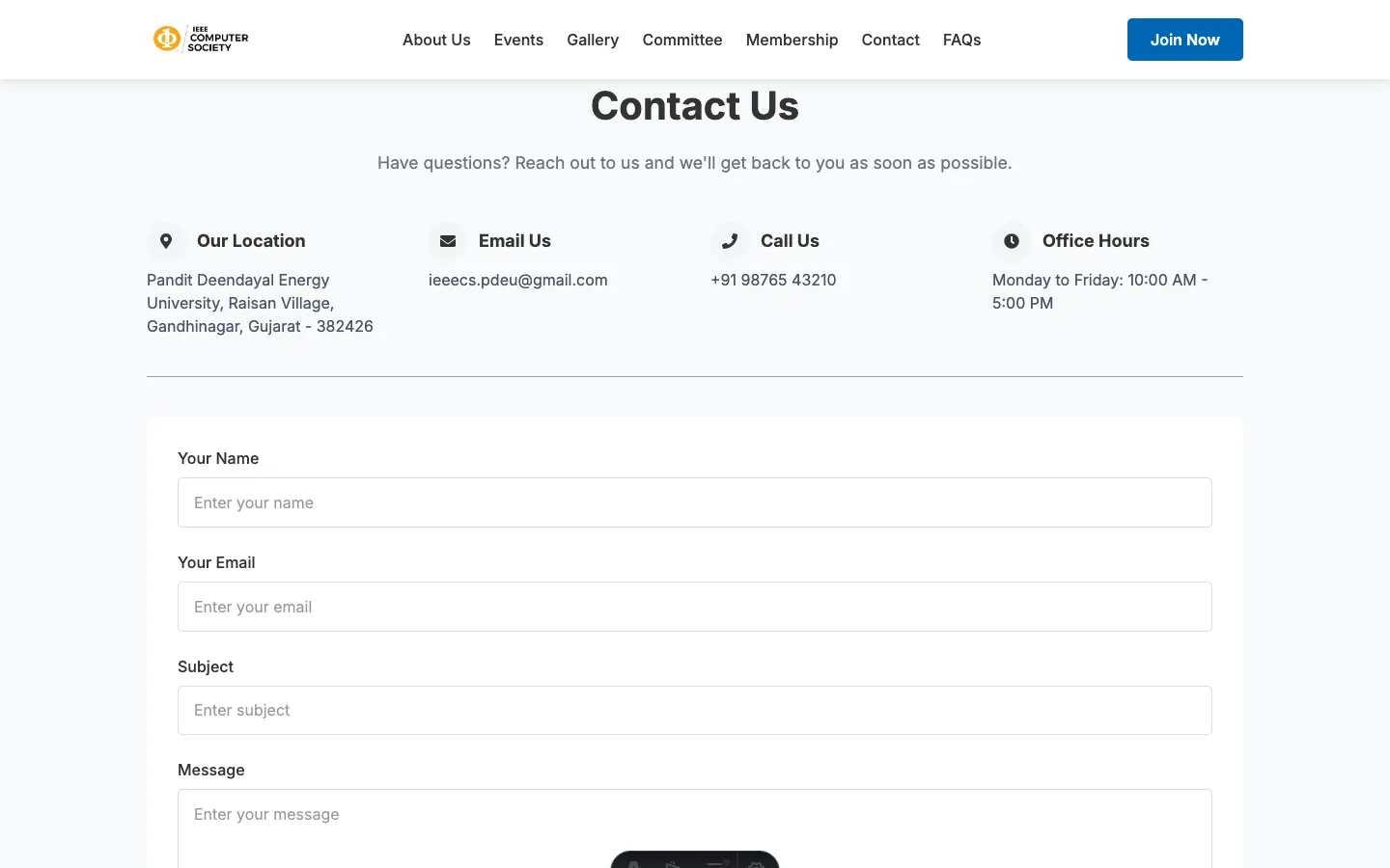 IEEE CS Club Website screenshot 8