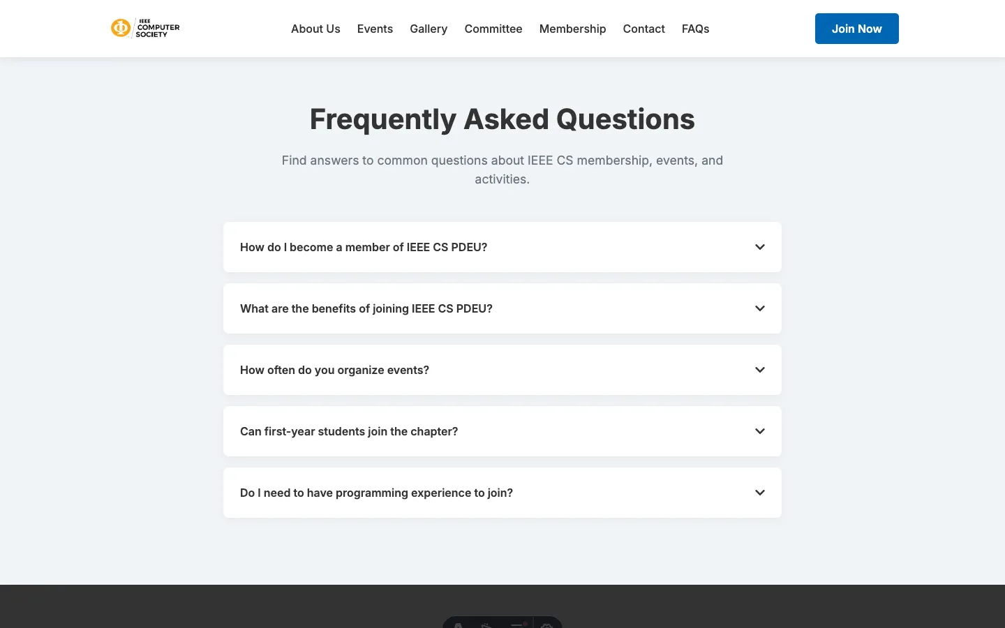 IEEE CS Club Website screenshot 9