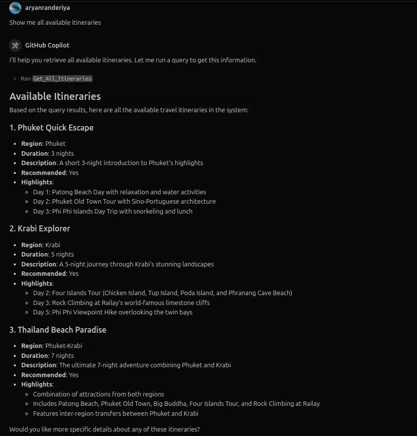 Itinerary MCP Server screenshot 7