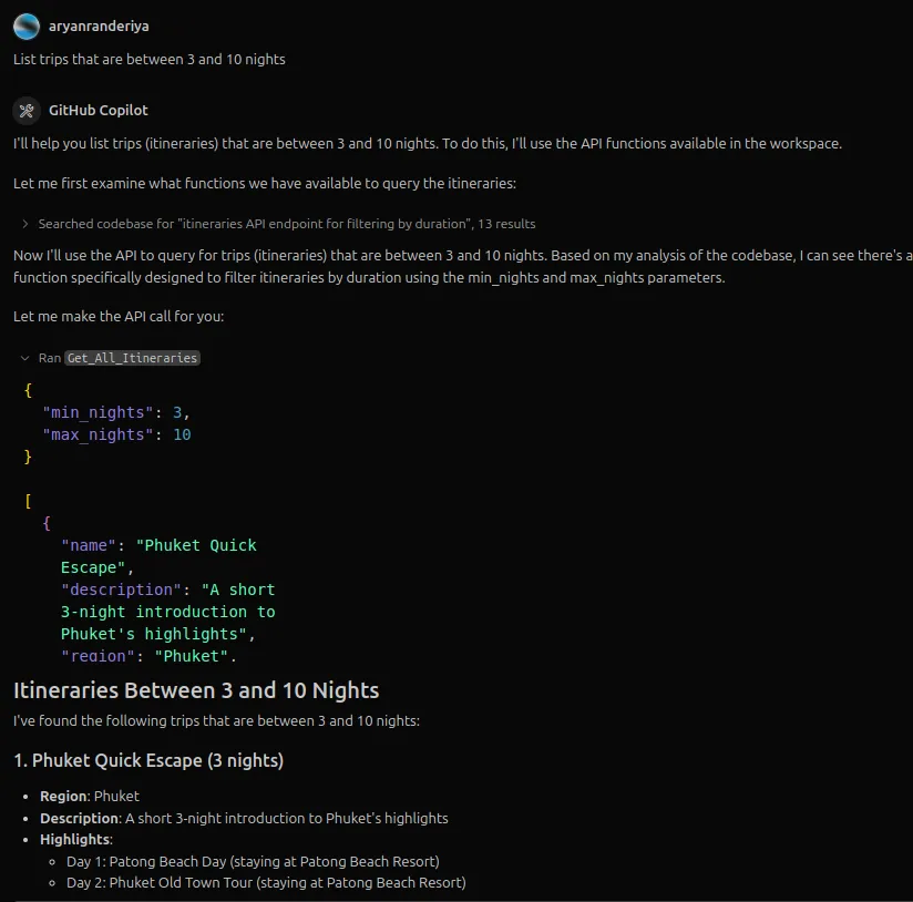 Itinerary MCP Server screenshot 8