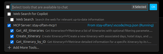 Itinerary MCP Server screenshot 3