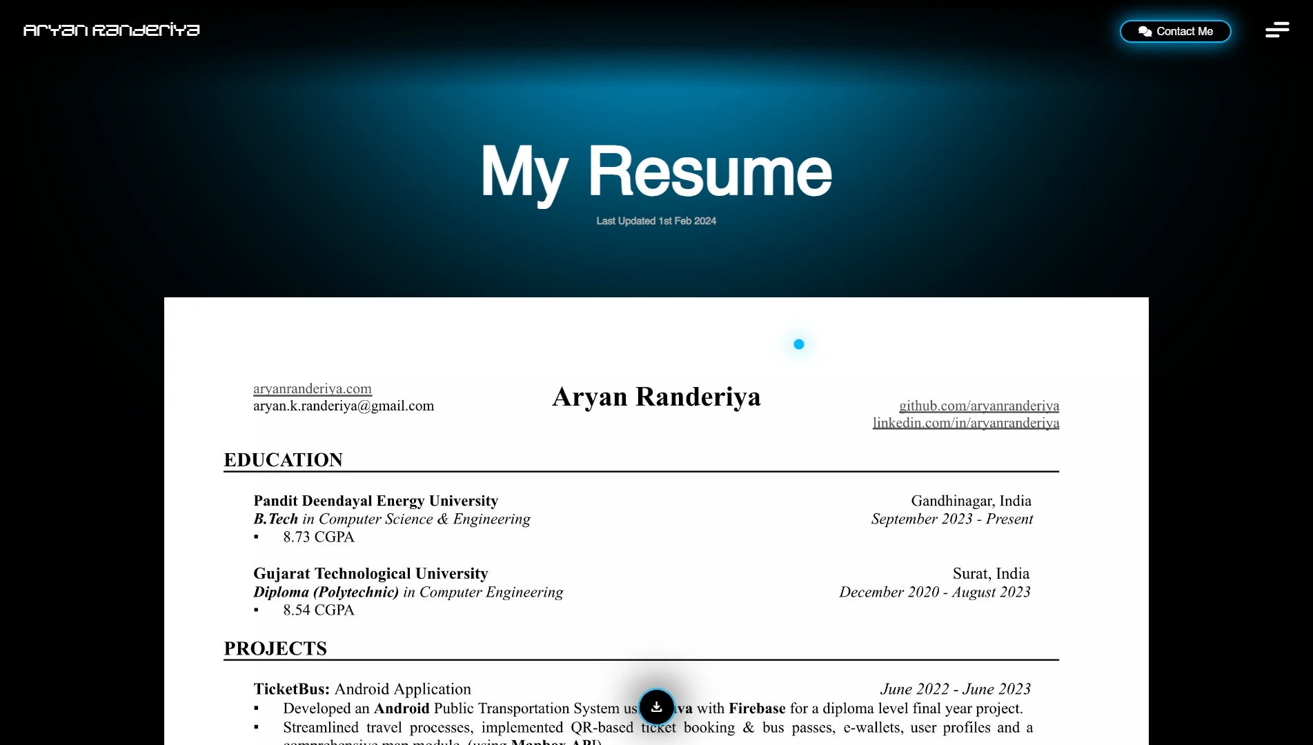 Portfolio v1 screenshot 7