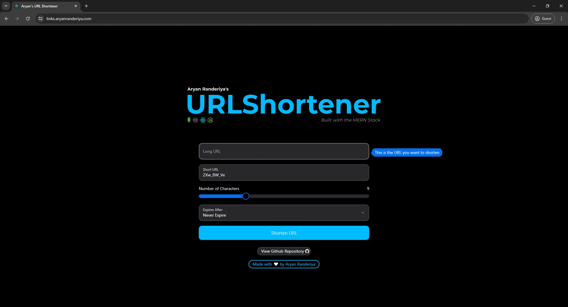 URL Shortener screenshot 3