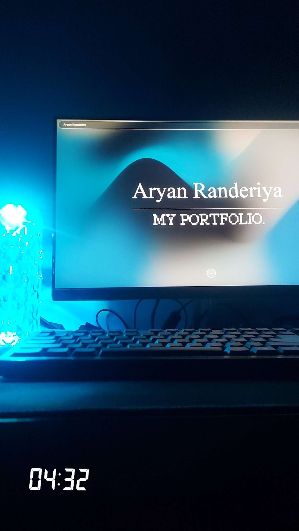 a snapchat about my portfolio from late 2023.
