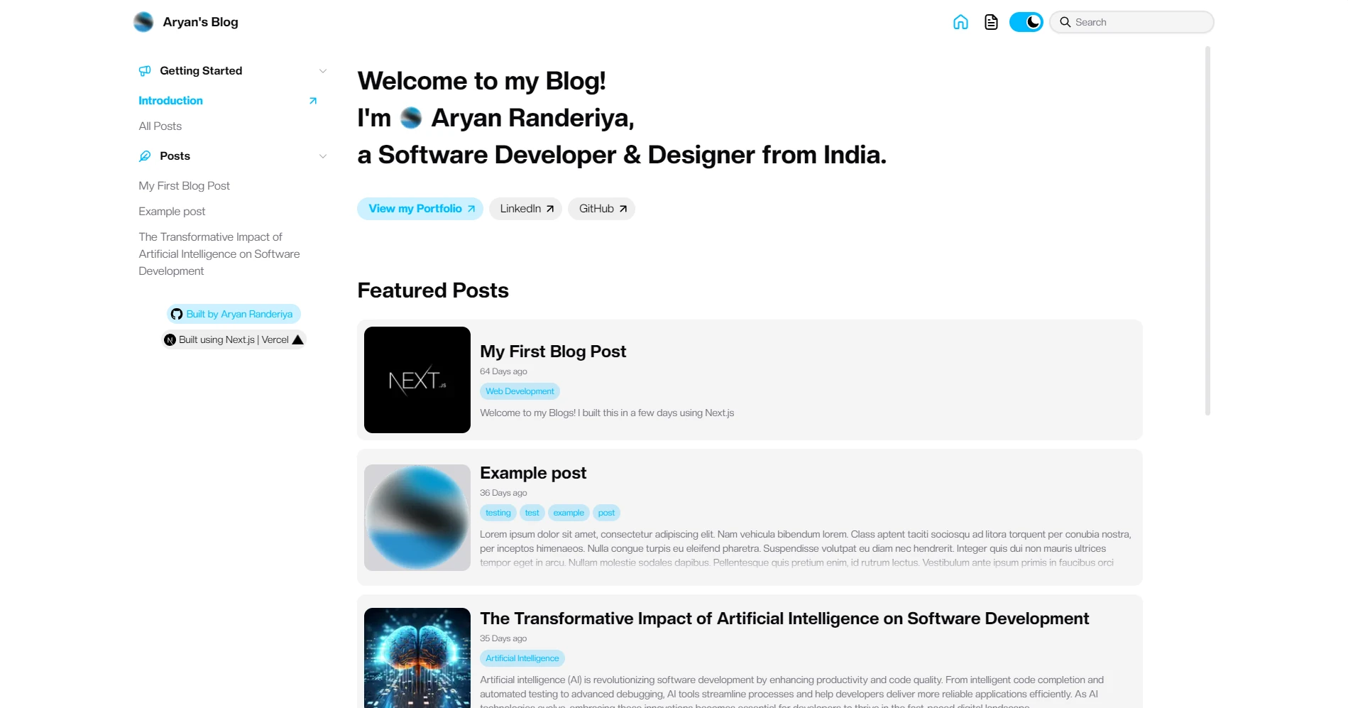 Blog (Next.js) screenshot 3